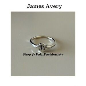 James Avery Signet Sterling Silver Initial Ring Retired
